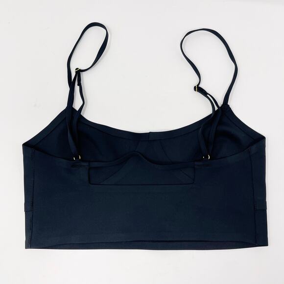 New Intimately Free People Small S Black Bringley Longline Bralette Cutout Back - Picture 2 of 12